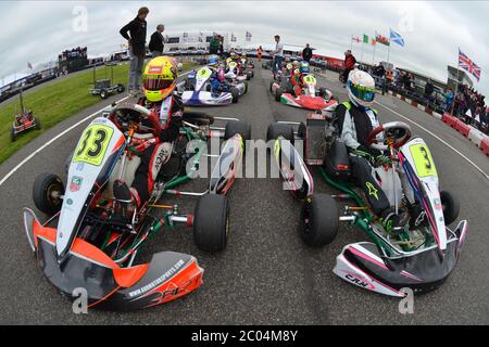 Carriera di Lando Norris nel karting 2012. Foto Stock