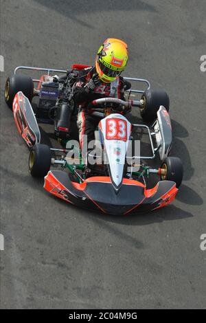 Carriera di Lando Norris nel karting 2012. Foto Stock
