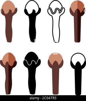 Icona di chiodo di garofano, boccioli di fiori aromatici utilizzati come spezie. Illustrazione vettoriale Illustrazione Vettoriale