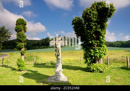 Edicola croce vicino castello Terborgh Foto Stock