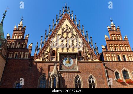 Municipio, Piazza del mercato, Woclaw Foto Stock