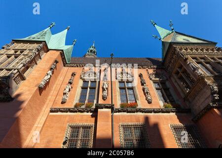 Municipio, Piazza del mercato, Woclaw Foto Stock