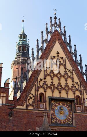 Municipio, Piazza del mercato, Woclaw Foto Stock