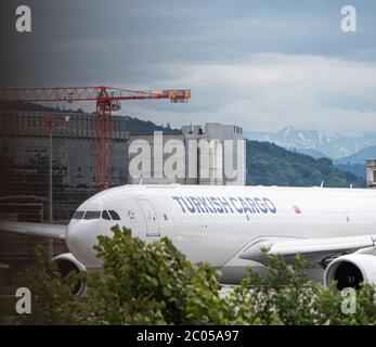 Aereo turco Cargo tassare a ZRH Foto Stock