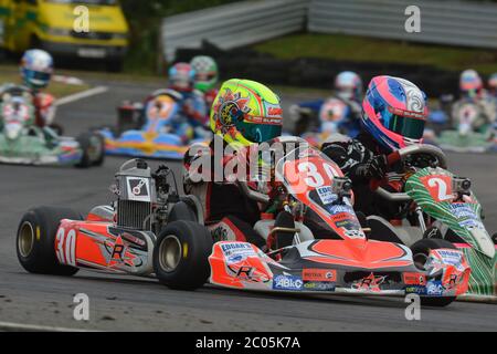 Carriera di Lando Norris nel karting 2013. Foto Stock