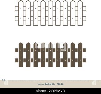 Icona di fence modello di logo vettoriale Illustrazione disegno. EPS vettoriale 10. Illustrazione Vettoriale