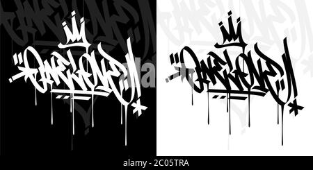 Astratto Hip Hop mano scritto Graffiti stile Word One Love Vector Illustrazione Illustrazione Vettoriale