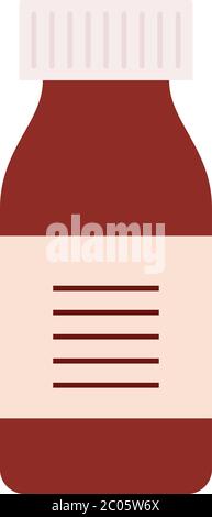 Flacone marrone per farmaci icona vettore isolato Illustrazione Vettoriale