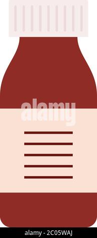 Flacone marrone per farmaci icona vettore isolato Illustrazione Vettoriale