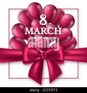 Biglietto d'auguri dell'8 marzo per la Giornata Internazionale delle Donne Illustrazione Vettoriale