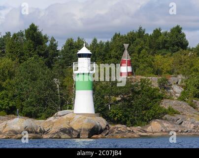 Beacon in l'arcipelago di Stoccolma Foto Stock