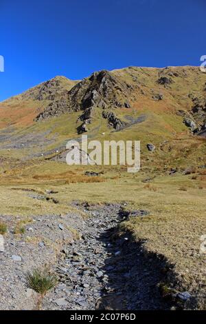 Paesaggio montano intorno a Blaen Pennant, vicino a Llanydawddwy Foto Stock