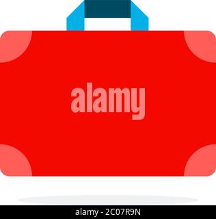 Kit di pronto soccorso per viaggiatori piatto isolato Illustrazione Vettoriale