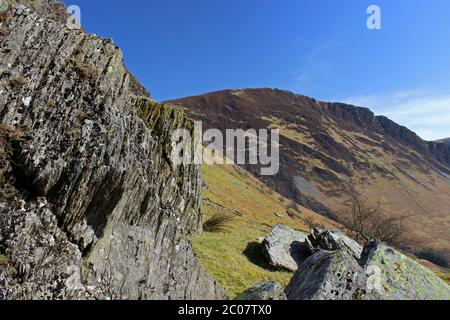 Paesaggio intorno a Blaen Pennant, Wenalltt Tap, vicino a Llanymawddwy Foto Stock