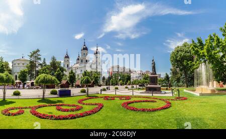 Paesaggio con piazza centrale nella città di Iasi, Moldavia, Romania Foto Stock