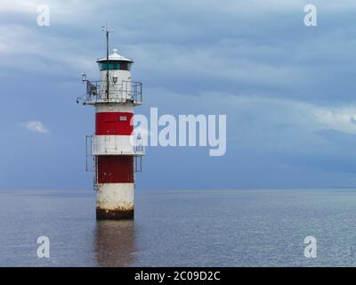 faro nel lago vänern, svezia Foto Stock