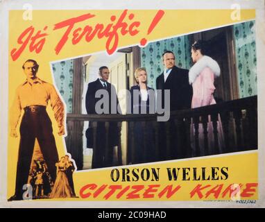 RAY COLLINS DOROTHY COMINGORE ORSON WELLES e RUTH WARRICK in CITIZEN KANE 1941 regista Orson Welles sceneggiatura Herman J. Mankiewicz e Orson Welles musica Bernard Herrmann Mercury Productions / RKO radio Pictures Foto Stock