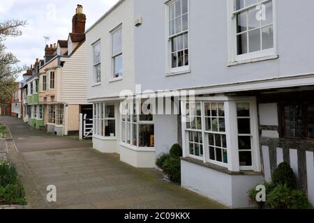 Vista sulle case della città di Faversham, Kent County; Inghilterra; Regno Unito Foto Stock