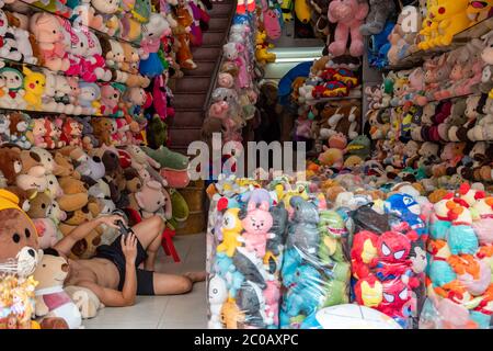 Caratteristico negozio di giocattoli nel quartiere vecchio. Un must da vedere in città. Foto Stock