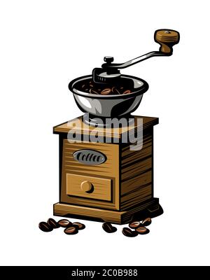Tazza di caffè. Illustrazione vettoriale. Design del menu per caffè e ristorante Illustrazione Vettoriale