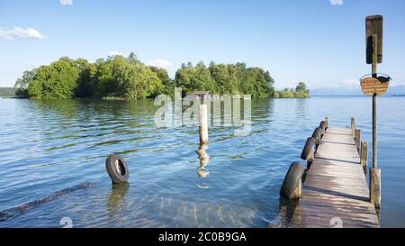 Isola di rose di Re Ludwig II Foto Stock