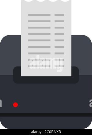 Vettore ad icona piatta del registrar fiscale isolato Illustrazione Vettoriale