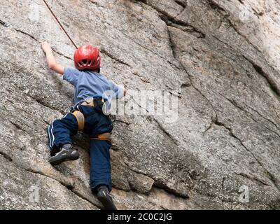 Arrampicata su roccia a New Paltz, NY Foto Stock