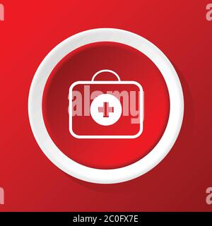 Icona del kit di pronto soccorso in rosso Foto Stock