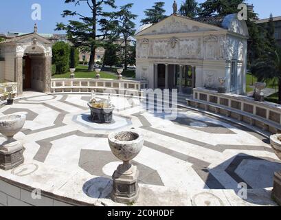 Loggia casino Pio IV presso i Giardini Vaticani Foto Stock