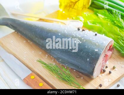 tonno crudo Foto Stock
