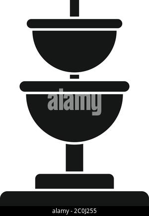 Icona pubblica fontana. Semplice illustrazione di fontana pubblica potabile vettore icona per web design isolato su sfondo bianco Illustrazione Vettoriale