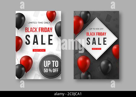 Poster di vendita del Black Friday. Illustrazione Vettoriale