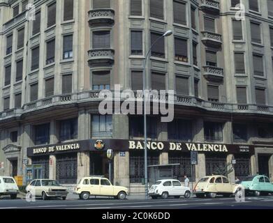 EDIFICIO DEL BANCO DE VALENCIA. Posizione: ESTERNO. Valencia. SPAGNA. Foto Stock
