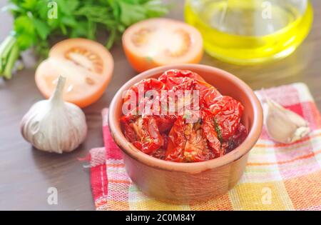 pomodori secchi Foto Stock