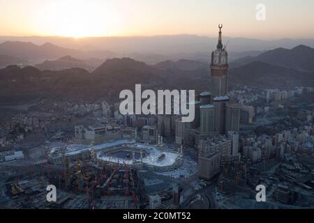 Pellegrino solitario a Makkah Foto Stock