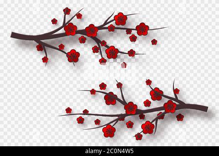 Elementi decorativi per le vacanze cinesi. Illustrazione Vettoriale