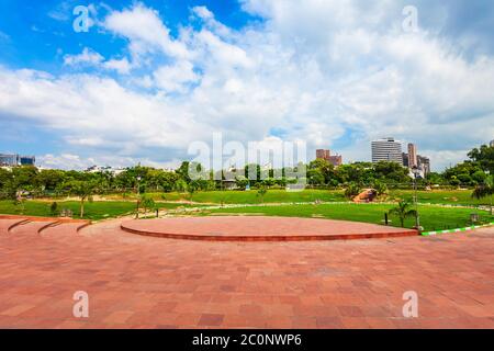 Central Park presso Rajiv Chowk Street nel distretto di Connaught Place a Nuova Delhi, India Foto Stock