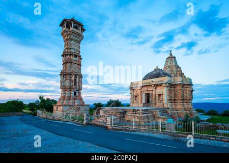 Kittoram è una torre monumento che si trova nel distretto di Chittorgarh, nello stato federato del Rajasthan Foto Stock