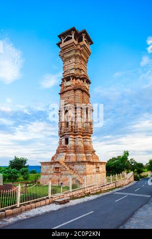 Kittoram è una torre monumento che si trova nel distretto di Chittorgarh, nello stato federato del Rajasthan Foto Stock