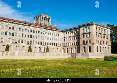 Organizzazione mondiale del commercio OMC o edificio è situato nella città di Ginevra in Svizzera Foto Stock