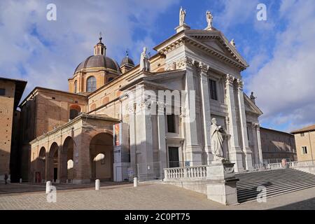 Cattedrale di Urbino, città di Urbino e patrimonio mondiale delle Marche - Italia Foto Stock