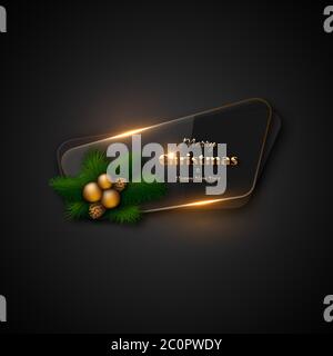 Banner decorativo di Natale. Illustrazione Vettoriale