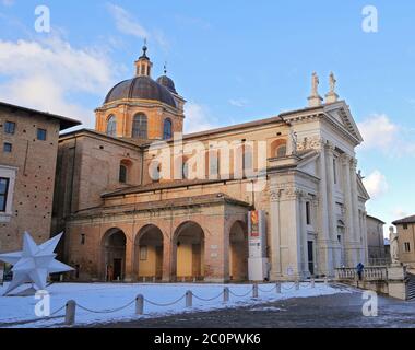 Cattedrale di Urbino, città di Urbino e patrimonio mondiale delle Marche - Italia Foto Stock