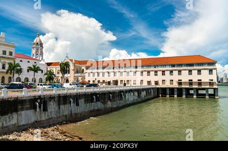 Edifici tradizionali a casco Viejo, Panama City Foto Stock