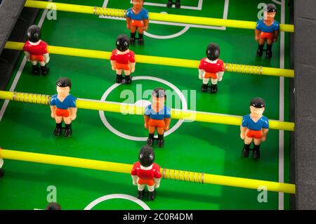Foosball calcio gioco giocattolo Foto Stock