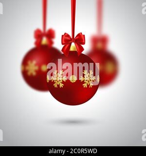 Natale bauble realistico. Illustrazione Vettoriale
