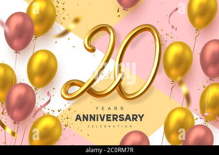 banner di celebrazione per 20 anni. Illustrazione Vettoriale
