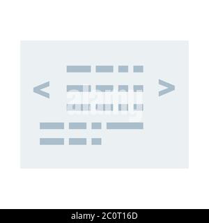 Righe di codice in un ambiente di sviluppo vettore di icone piatto isolato. Illustrazione Vettoriale