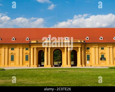 Old Riding Hall è una parte di Chateau Lednice, Repubblica Ceca Foto Stock