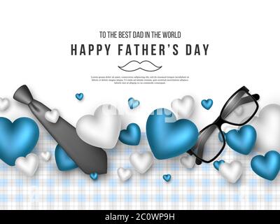 Biglietto d'auguri per il giorno dei padri. Illustrazione Vettoriale